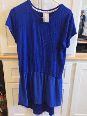 dolan cobalt blue peplum top